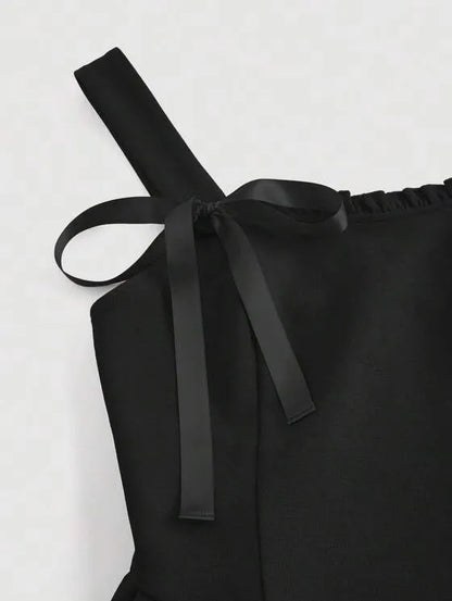 Effen Jurk met Taille-Riem voor Dames