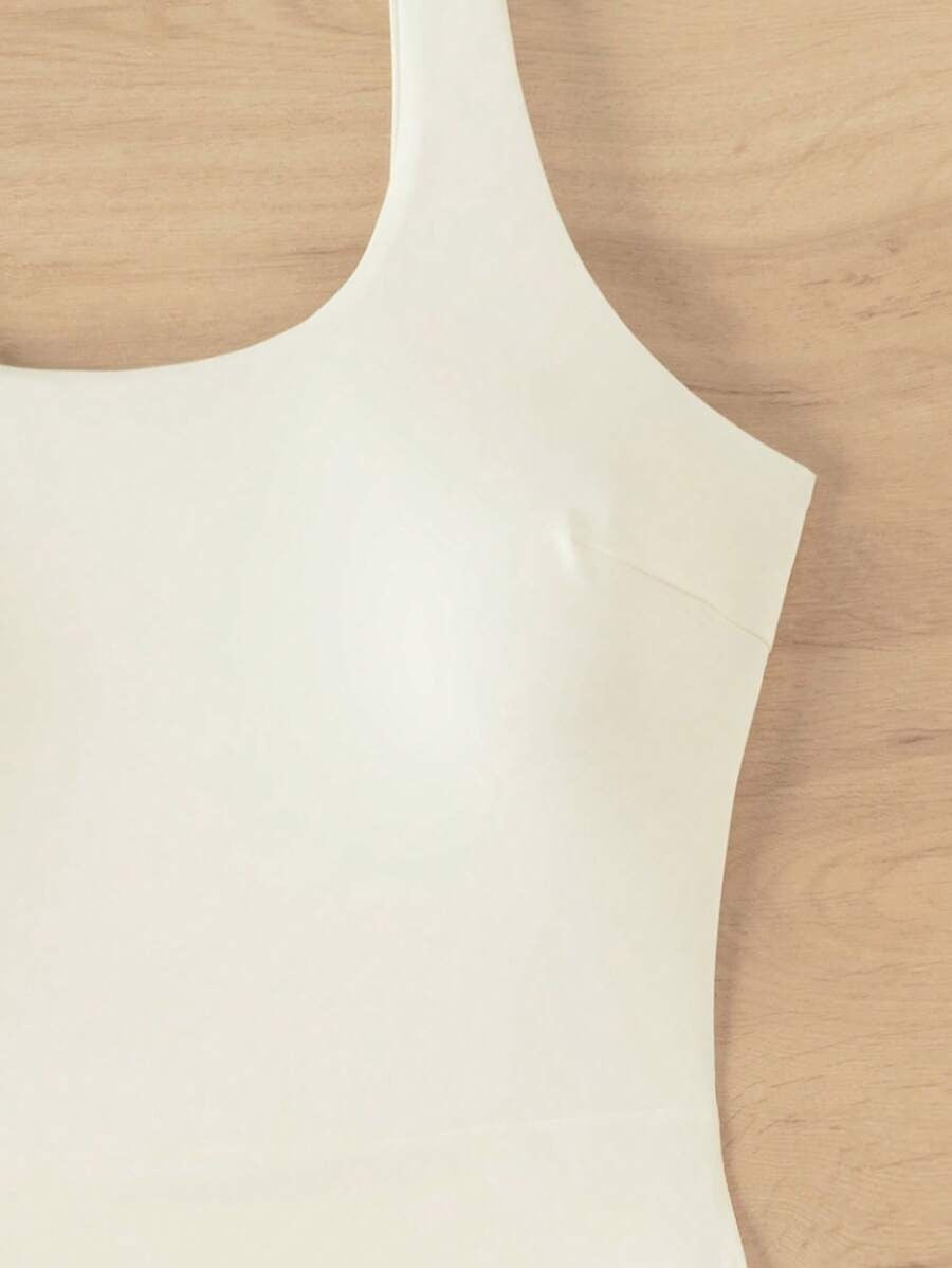 Effen Strandjurk met Ronde Hals voor Vakantie