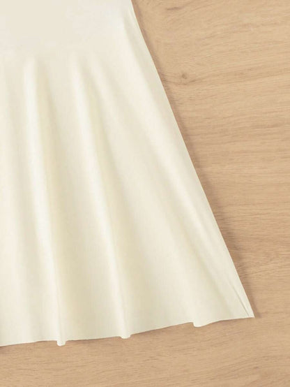 Effen Strandjurk met Ronde Hals voor Vakantie