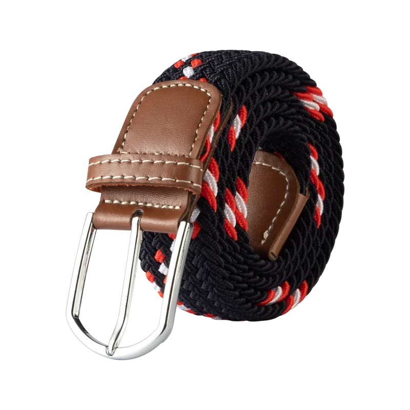 Elastische Lederen Riem met Comfort Gesp