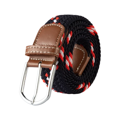 Elastische Lederen Riem met Comfort Gesp