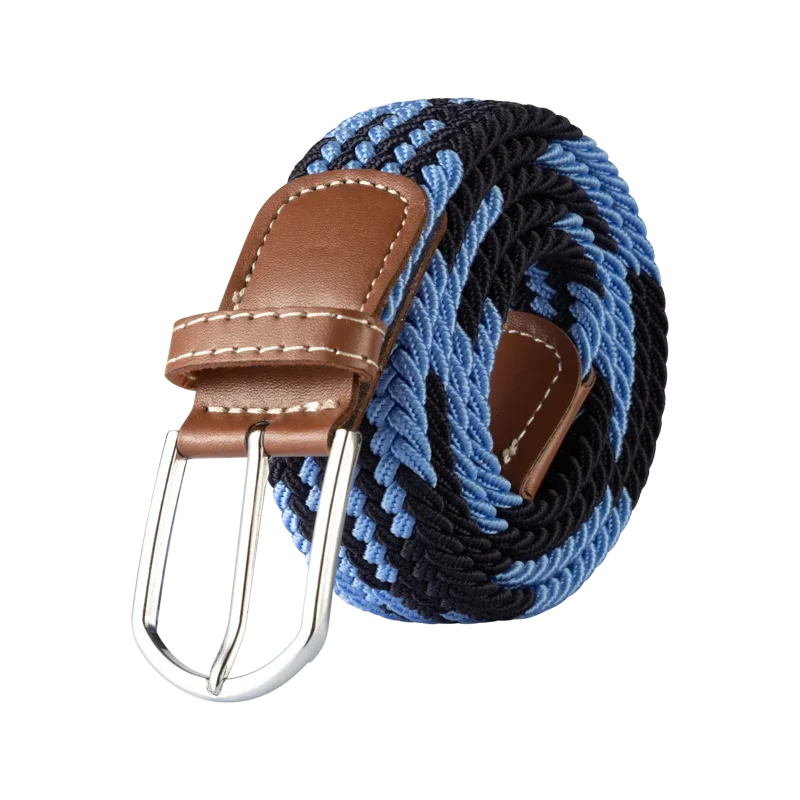 Elastische Lederen Riem met Comfort Gesp