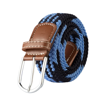 Elastische Lederen Riem met Comfort Gesp