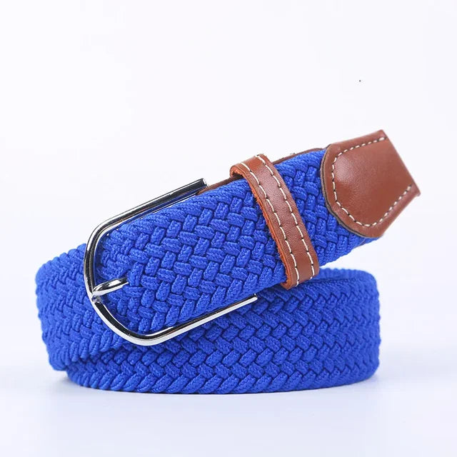 Elastische Lederen Riem met Comfort Gesp