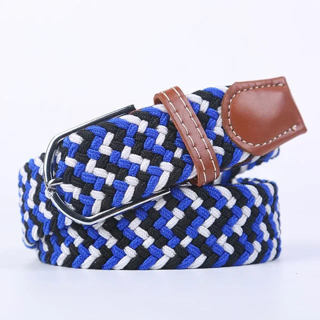 Elastische Lederen Riem met Comfort Gesp