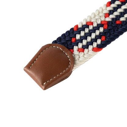 Elastische Lederen Riem met Comfort Gesp