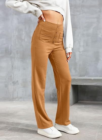 Elastische damesbroek met hoge taille en comfort