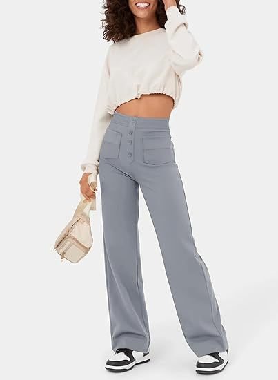 Elastische damesbroek met hoge taille en comfort