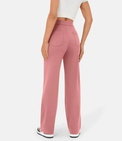 Elastische damesbroek met hoge taille en comfort