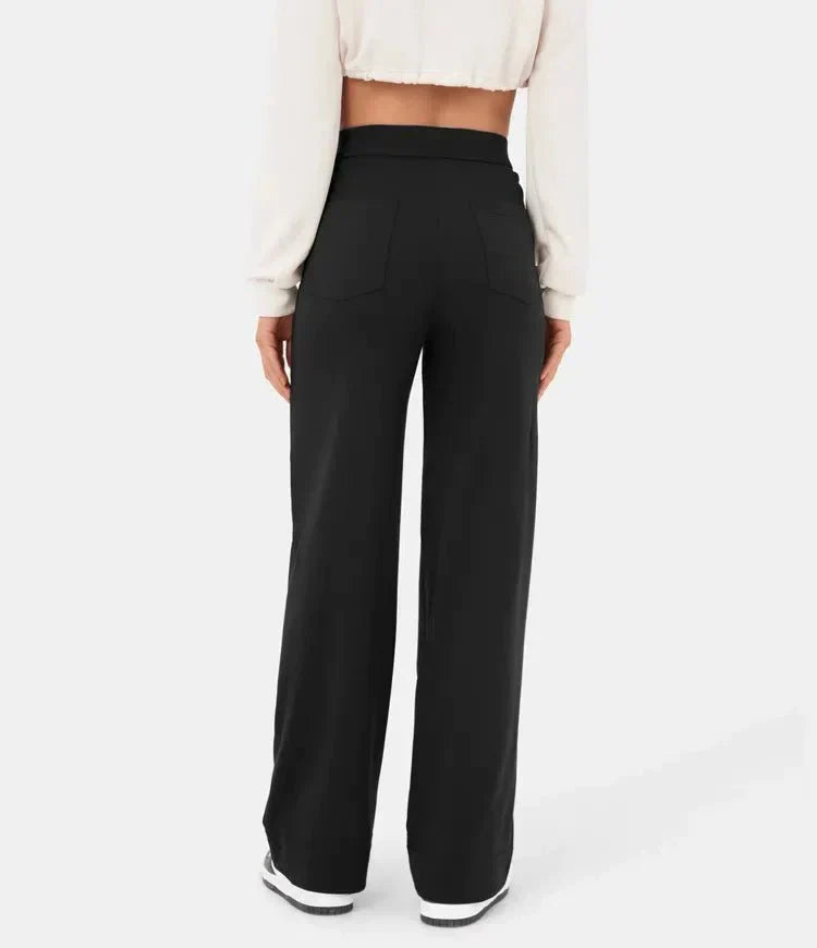 Elastische damesbroek met hoge taille en comfort