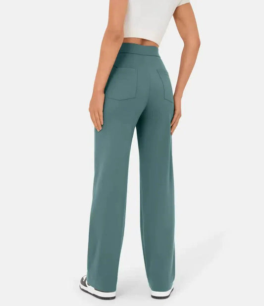 Elastische damesbroek met hoge taille en comfort