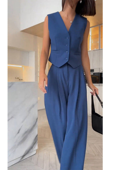 Elegant Dames Blazerpak Mouwloos Design