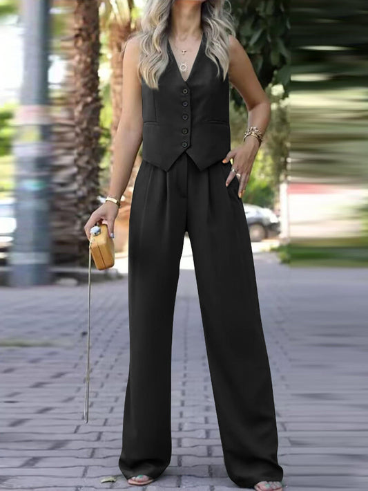 Elegant Dames Blazerpak Mouwloos Design