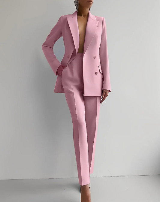 Elegant Dames Blazerpak Tweedelig Set