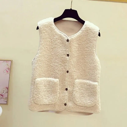 Elegant Damesvest met Knoopsluiting en Zakken