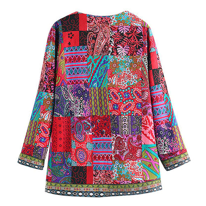Elegant Lang Vest met Bohemian Print
