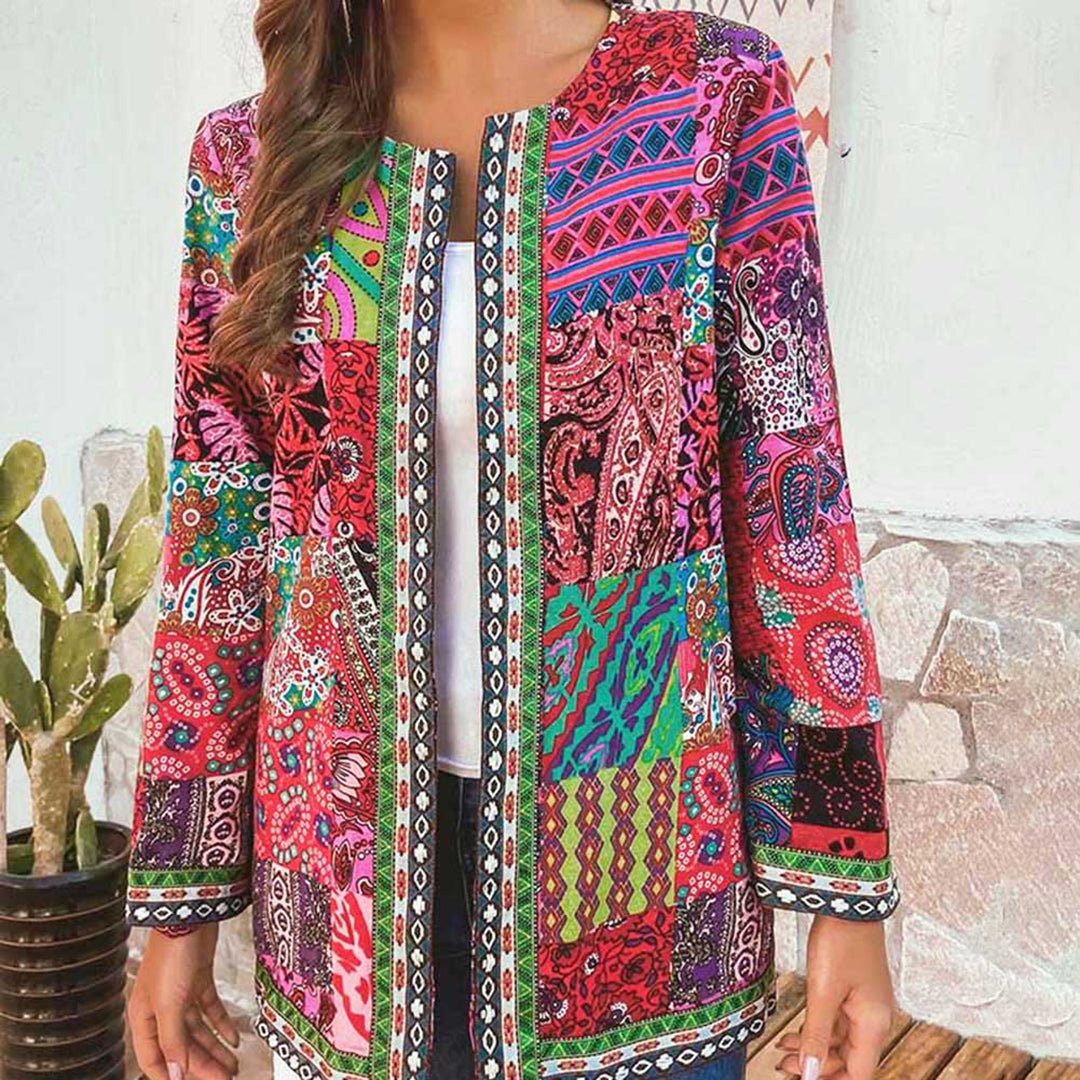 Elegant Lang Vest met Bohemian Print