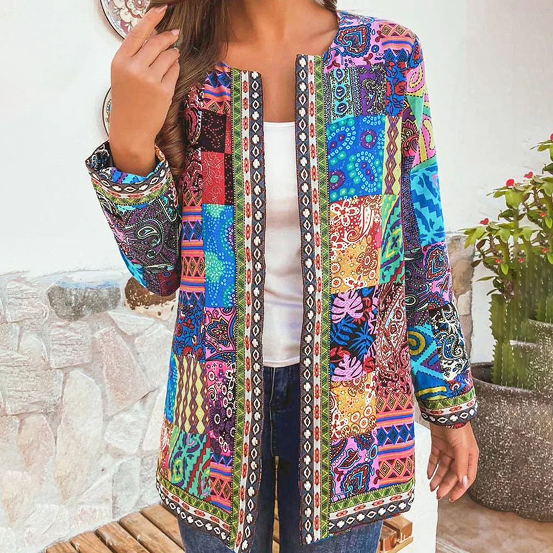 Elegant Lang Vest met Bohemian Print