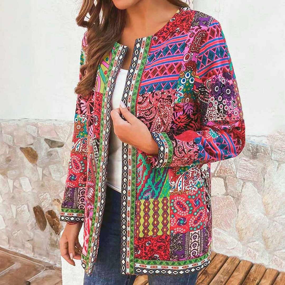 Elegant Lang Vest met Bohemian Print