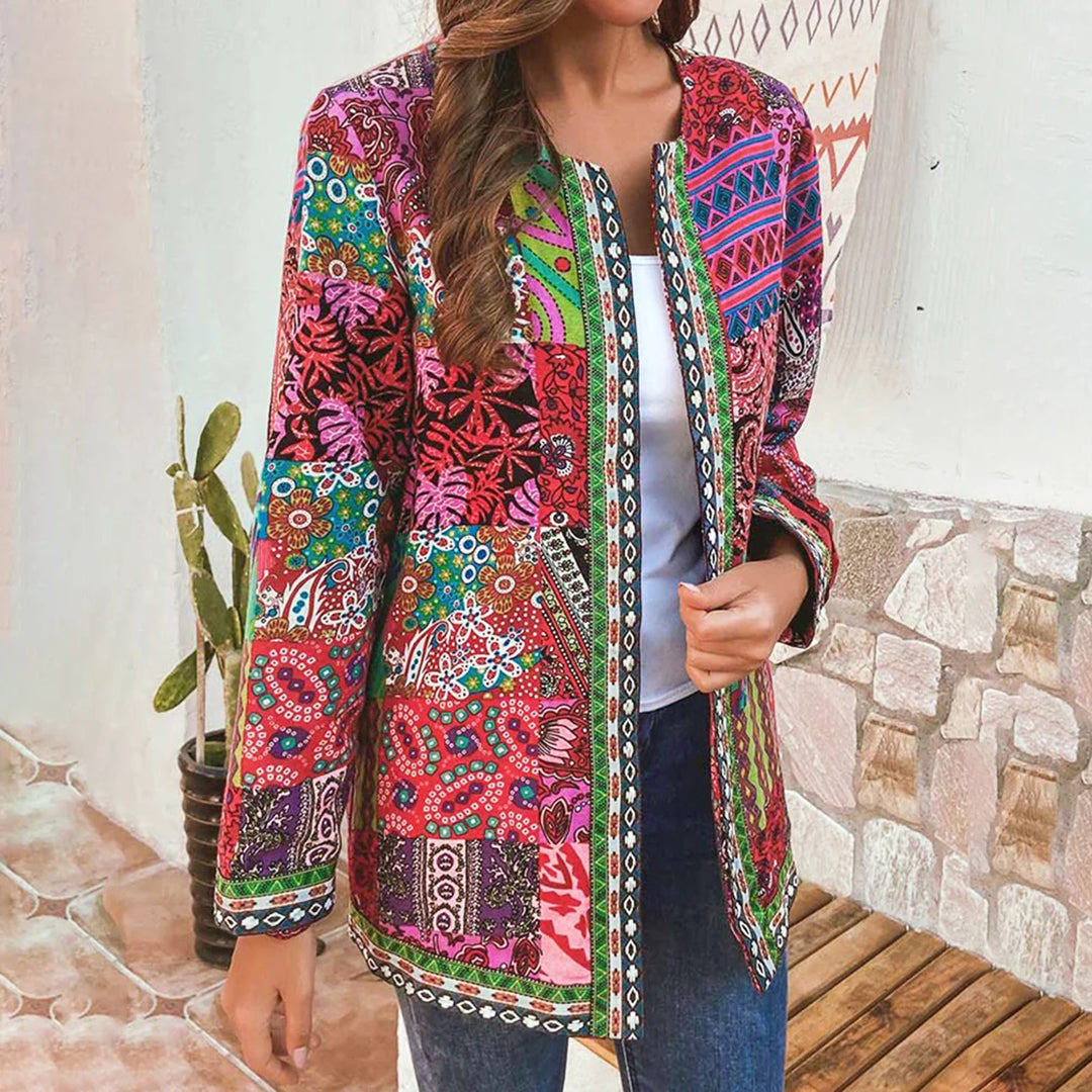 Elegant Lang Vest met Bohemian Print