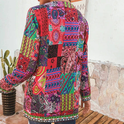 Elegant Lang Vest met Bohemian Print