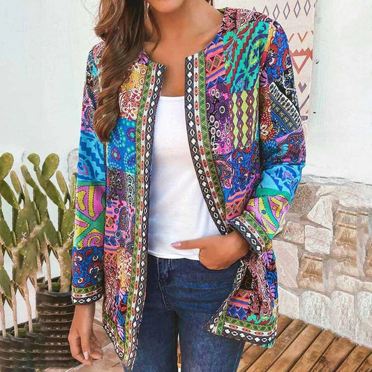 Elegant Lang Vest met Bohemian Print