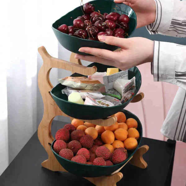 Elegante 3-laags fruitstandaard serveerschaal