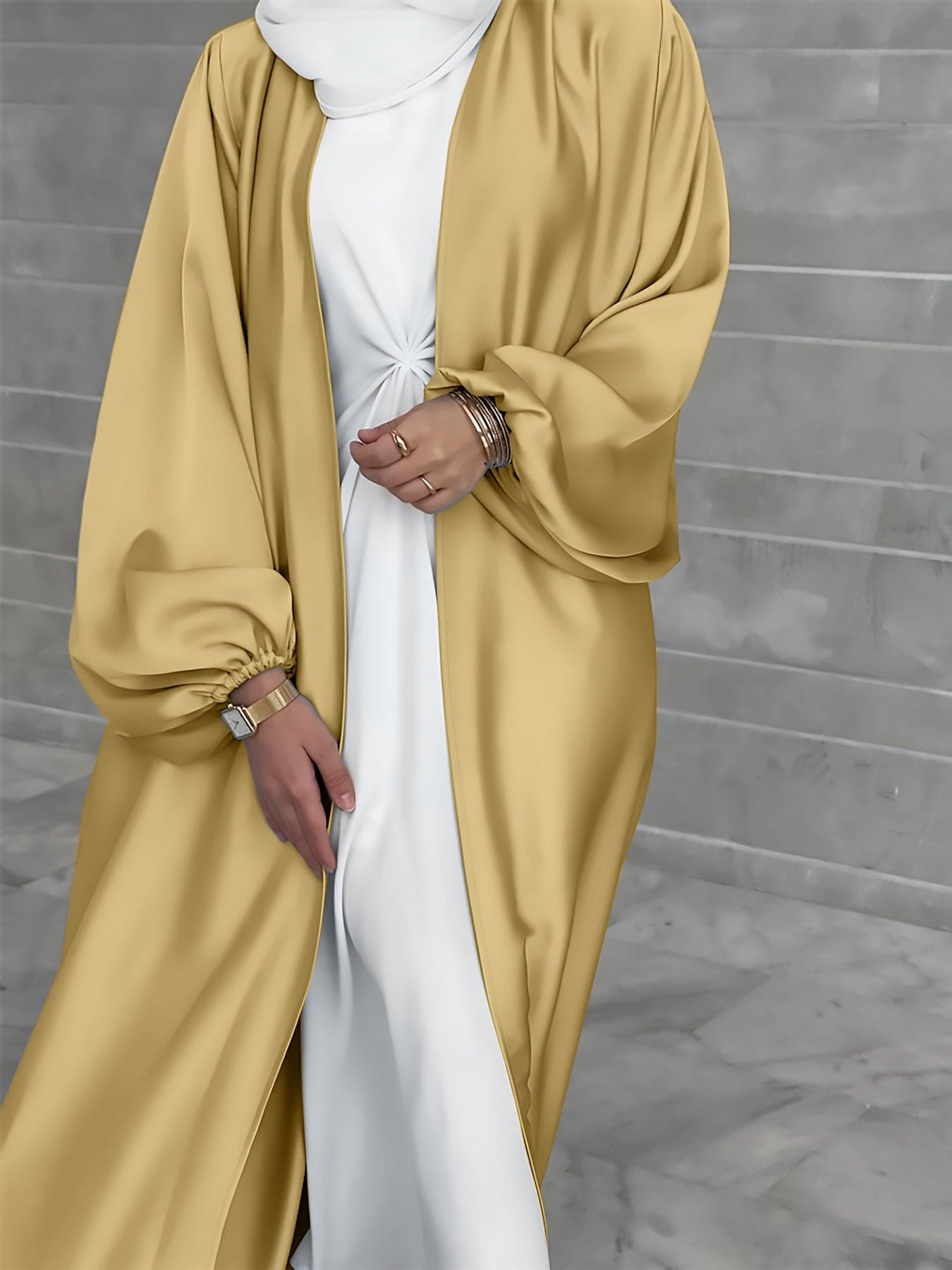 Elegante Abaya Jurk met Riem - Luxe