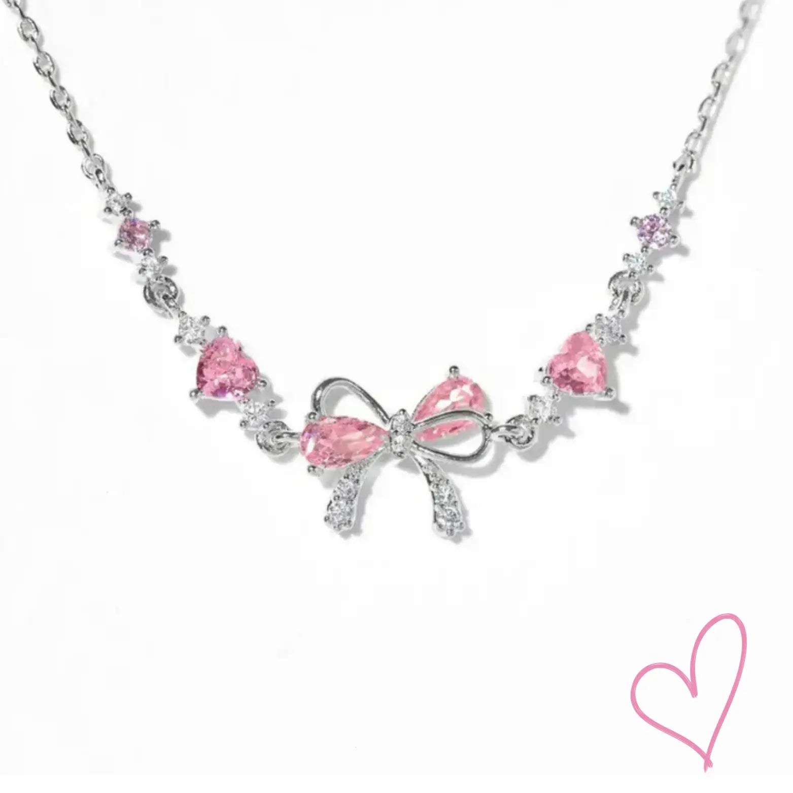 Elegante Armband met Roze Kristallen Strik