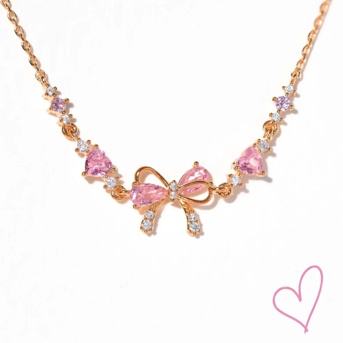 Elegante Armband met Roze Kristallen Strik