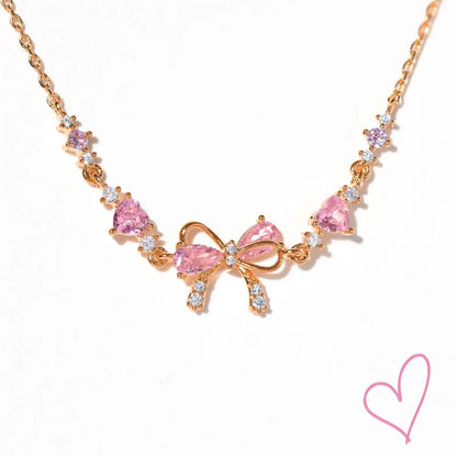 Elegante Armband met Roze Kristallen Strik