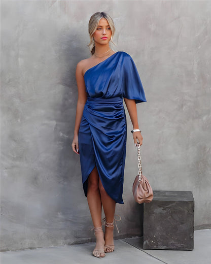 Elegante Asymmetrische Off-Shoulder Jurk