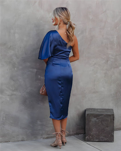 Elegante Asymmetrische Off-Shoulder Jurk
