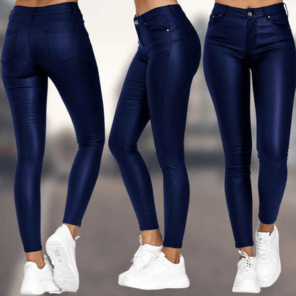 Elegante Comfortabele Damesbroek - Glanzende Stof