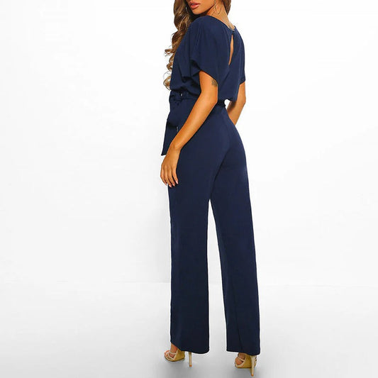 Elegante Dames Jumpsuit Met Smalle Taille
