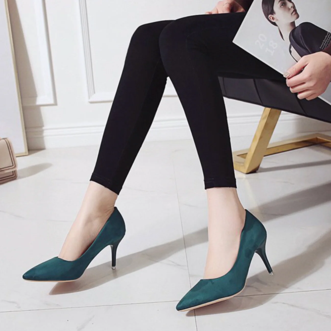 Elegante Dames Pumps - Hoge Hak Panterprint