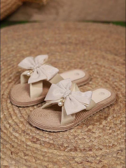 Elegante Dames Slippers Met Strikjes Monique