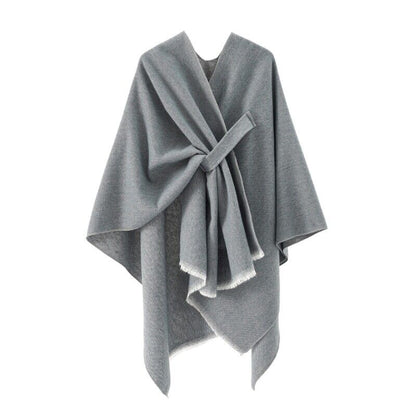 Elegante Katoenen Cape Poncho - Regina