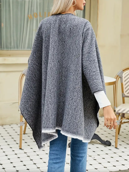 Elegante Katoenen Cape Poncho - Regina