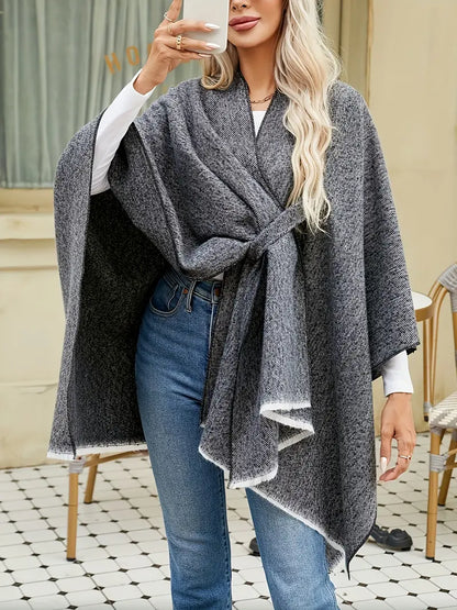 Elegante Katoenen Cape Poncho - Regina