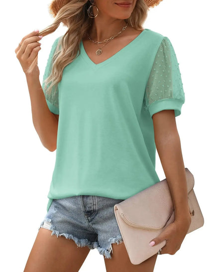 Elegante Linnen Dames V-Hals Top Emma
