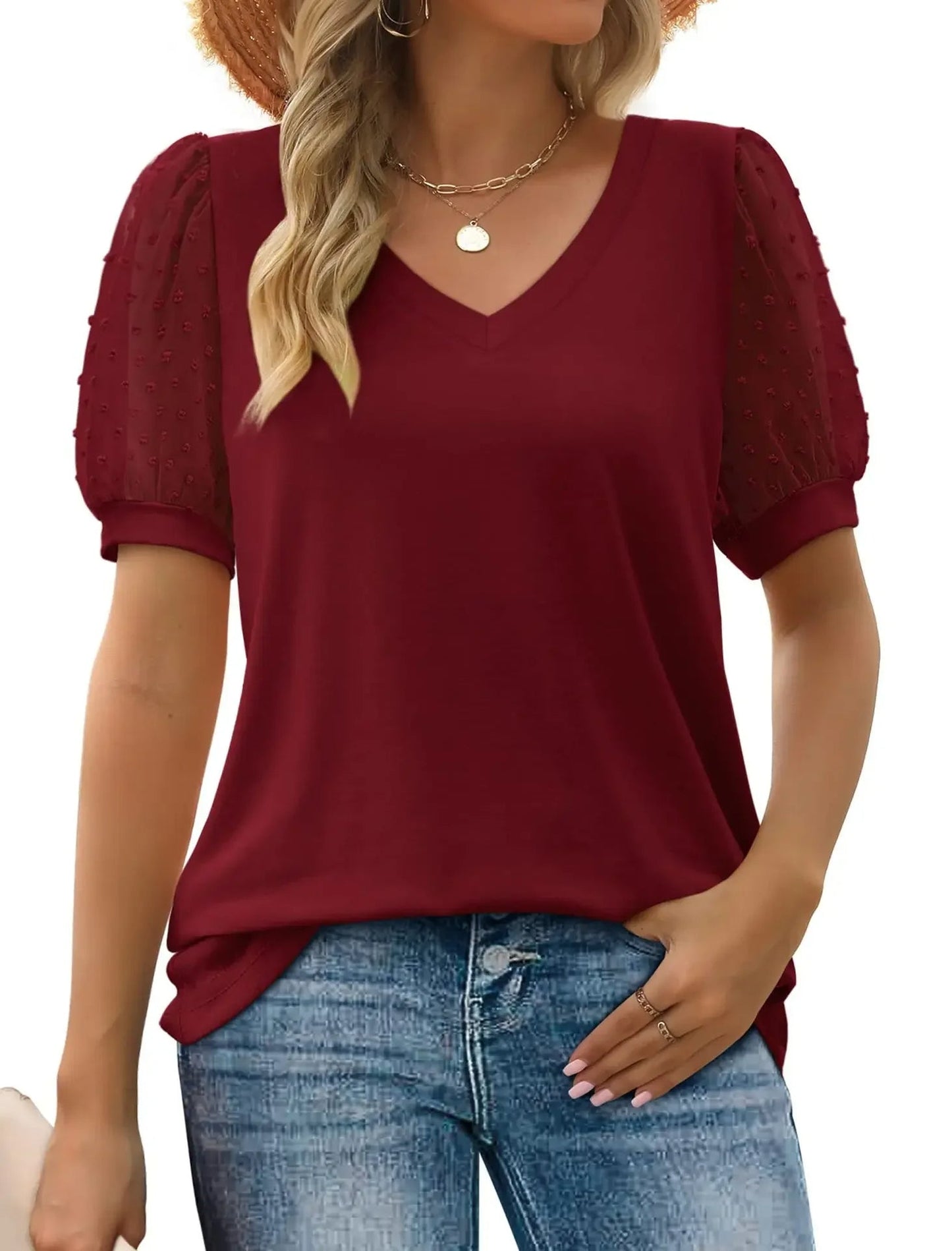 Elegante Linnen Dames V-Hals Top Emma