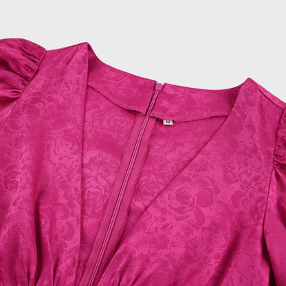 Elegante Midi-Jurk met V-Hals Lora