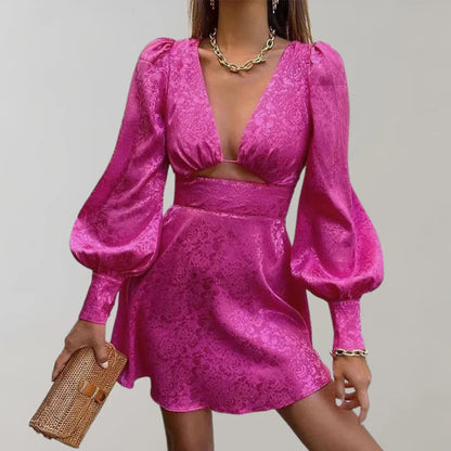 Elegante Midi-Jurk met V-Hals Lora