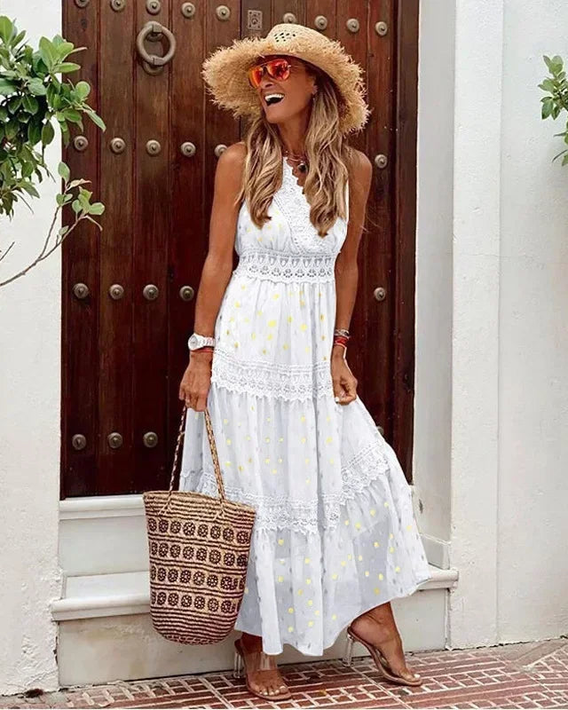 Elegante Mouwloze Maxi Jurk Isadora
