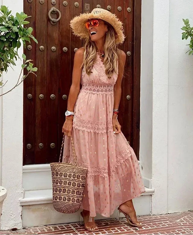 Elegante Mouwloze Maxi Jurk Isadora