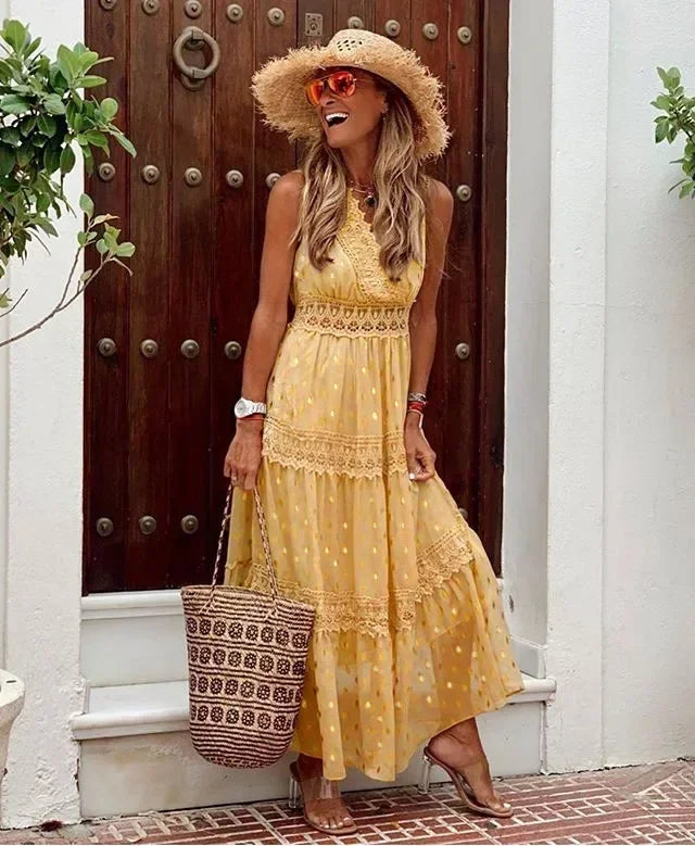 Elegante Mouwloze Maxi Jurk Isadora