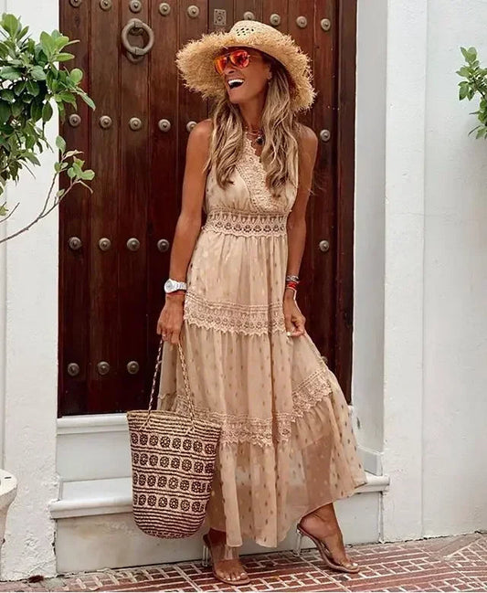 Elegante Mouwloze Maxi Jurk Isadora