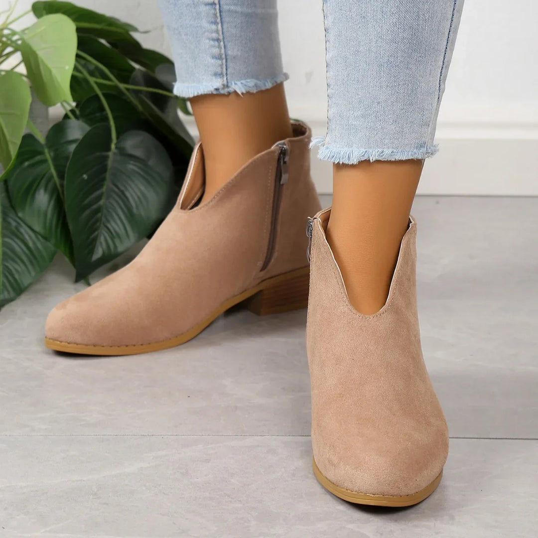 Elegante Suède Dames Enkellaarsjes