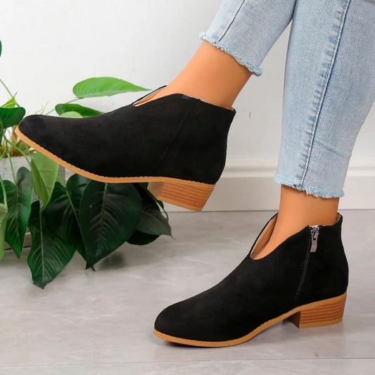 Elegante Suède Dames Enkellaarsjes